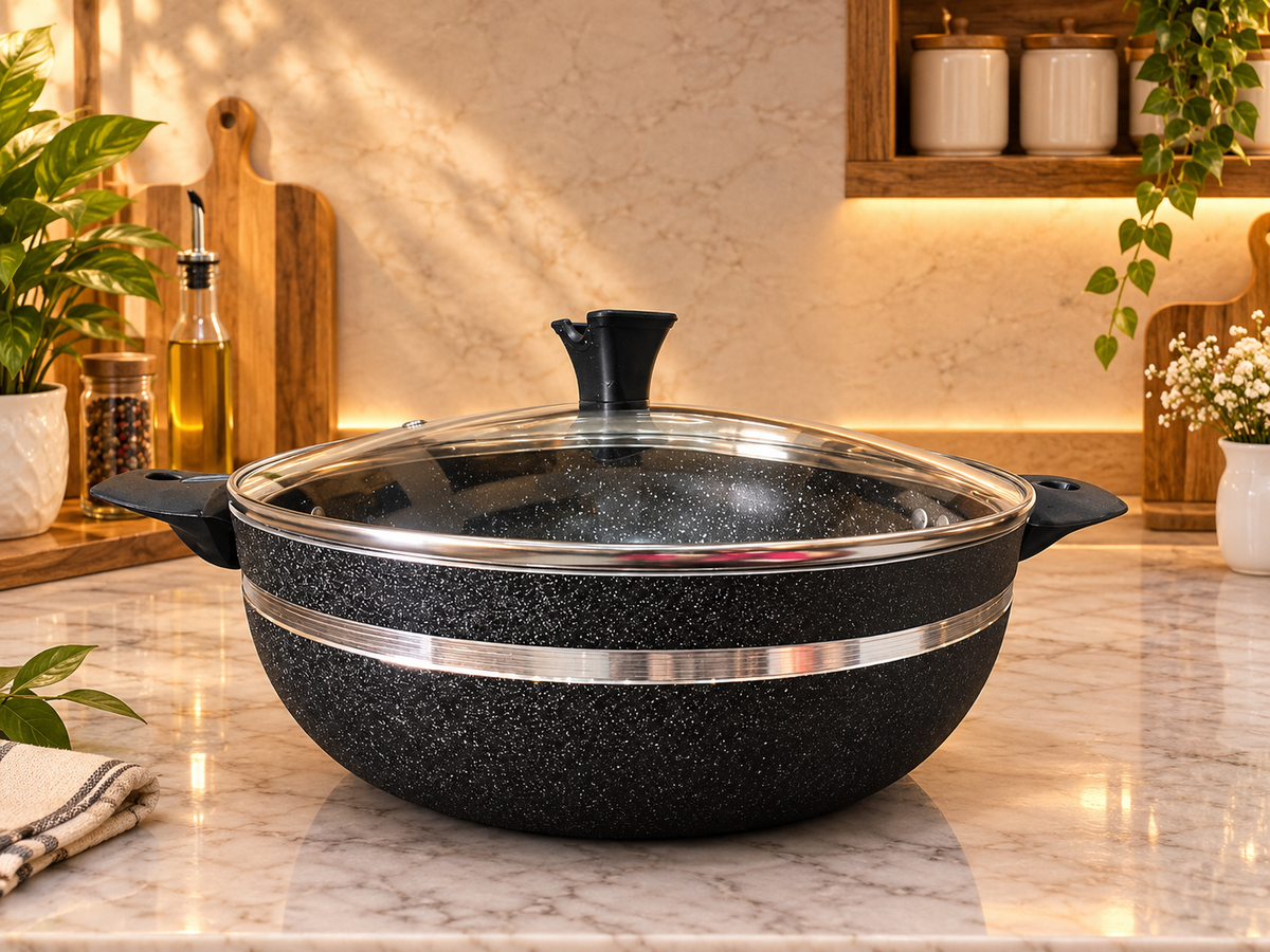 Complete 18-Piece Non-Stick Cookware Set | Black