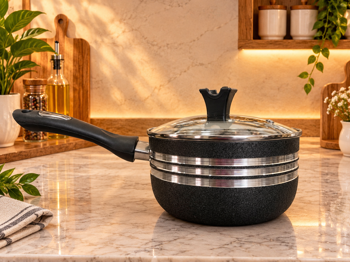 Complete 18-Piece Non-Stick Cookware Set | Black