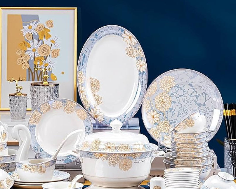 Premium Dinner Set | Fine Bone China | 61-Piece